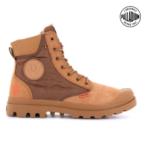 Palladium Pampa X Destiny WPN Men's Boots Brown | UK S715-HEU